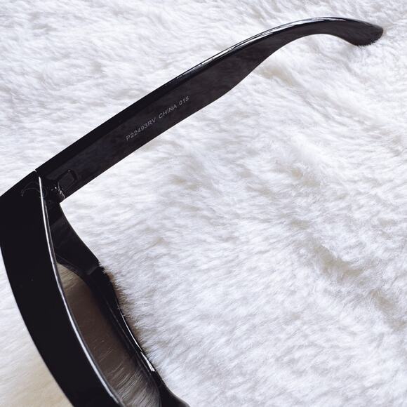 Cerise Black w/ Blue Lenses Mirrored Sunglasses - Picture 7 of 15